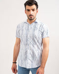 Men Casual Shirt - White(Dotted)